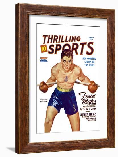 Navy Boxer-null-Framed Art Print