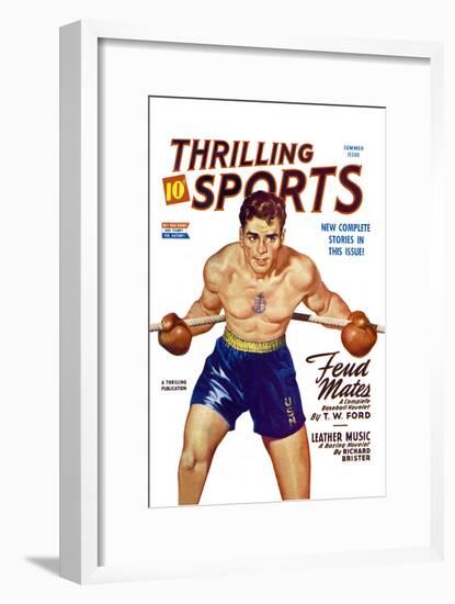 Navy Boxer-null-Framed Art Print