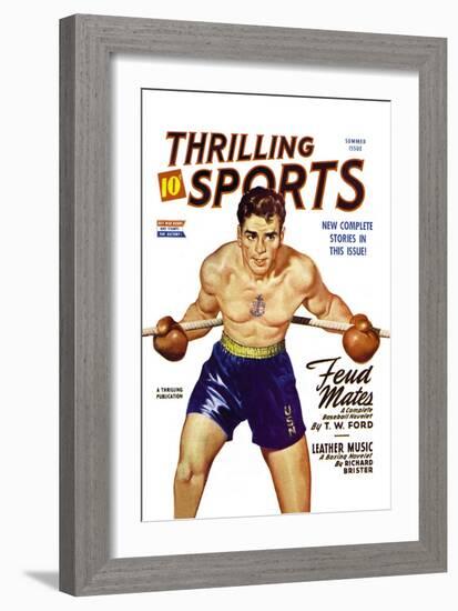 Navy Boxer-null-Framed Art Print