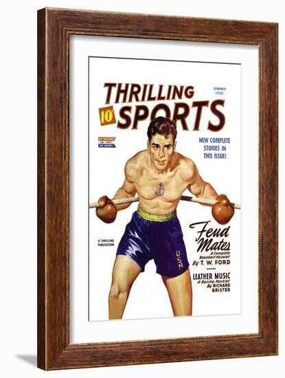 Navy Boxer-null-Framed Art Print