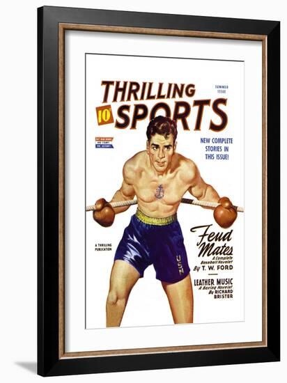 Navy Boxer-null-Framed Art Print