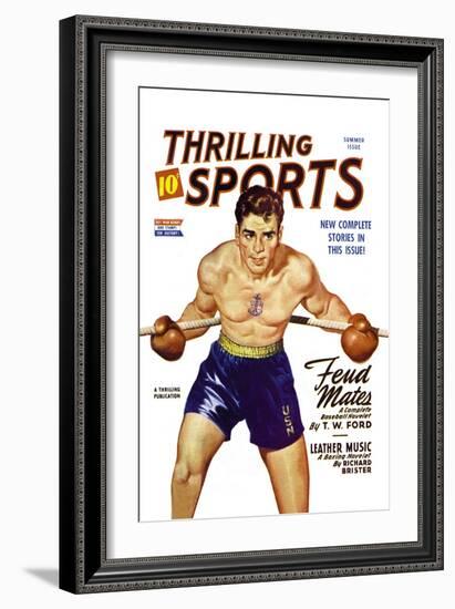 Navy Boxer-null-Framed Art Print