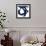 Navy Circular Strokes I-Megan Morris-Framed Giclee Print displayed on a wall