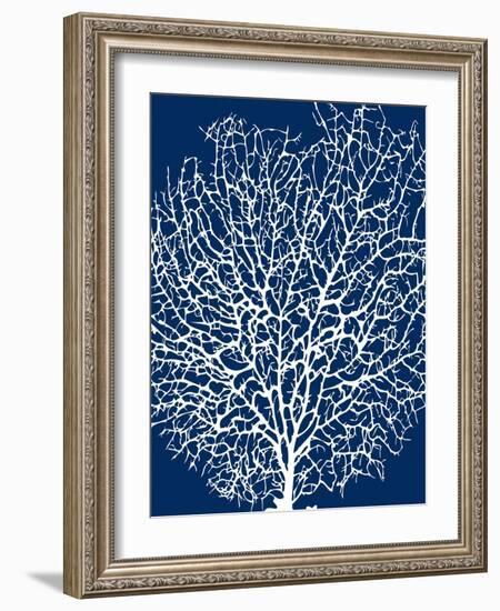 Navy Coral II-Sabine Berg-Framed Art Print