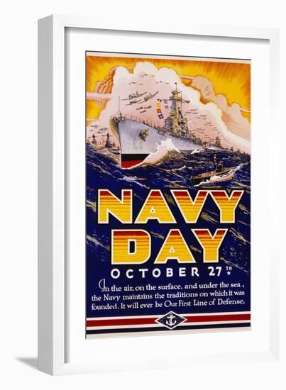 Navy Day October 27th Poster-Matt Murphey-Framed Giclee Print