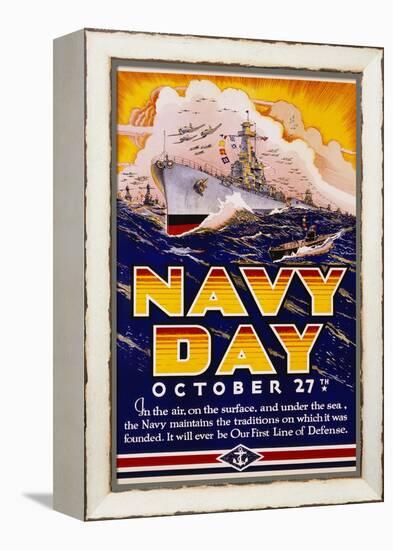 Navy Day October 27th Poster-Matt Murphey-Framed Premier Image Canvas