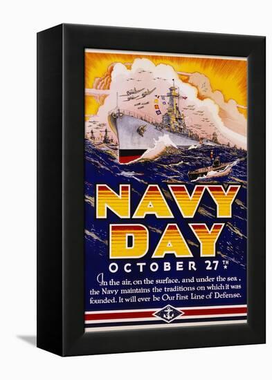 Navy Day October 27th Poster-Matt Murphey-Framed Premier Image Canvas