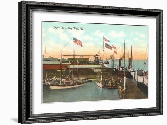 Navy Docks, Key West, Florida-null-Framed Art Print