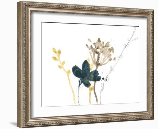 Navy Garden Inspiration IX-June Vess-Framed Art Print