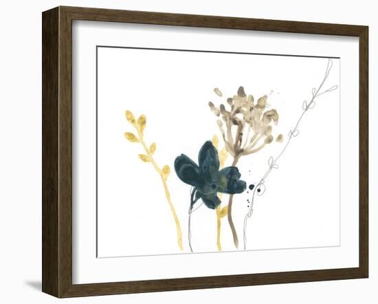 Navy Garden Inspiration IX-June Vess-Framed Art Print