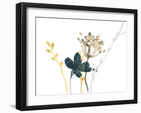 Navy Garden Inspiration IX-June Vess-Framed Art Print