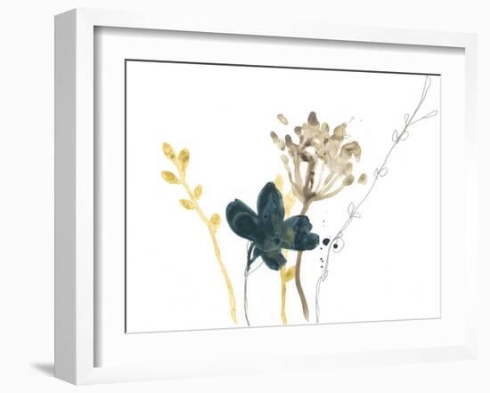 Navy Garden Inspiration IX-June Vess-Framed Art Print