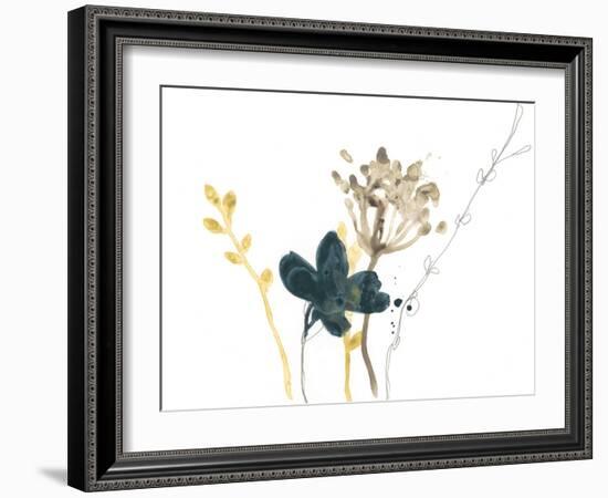 Navy Garden Inspiration IX-June Vess-Framed Art Print