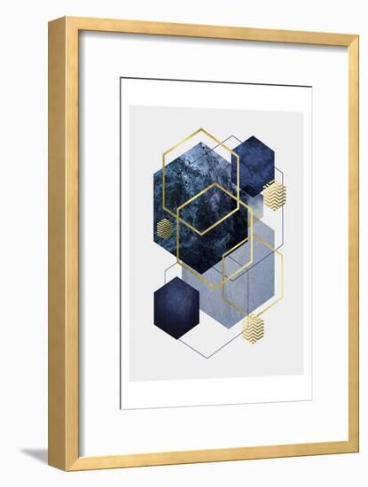 Navy Gold Geo 2-Urban Epiphany-Framed Art Print