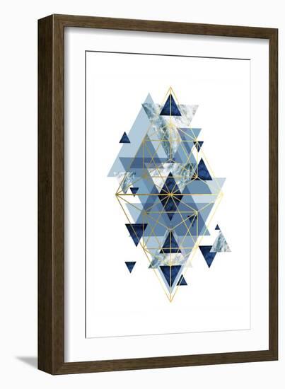 Navy Gold   Geometric-Urban Epiphany-Framed Art Print