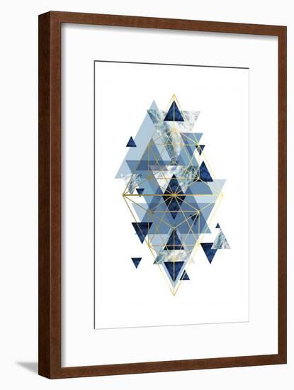 Navy Gold   Geometric-Urban Epiphany-Framed Art Print