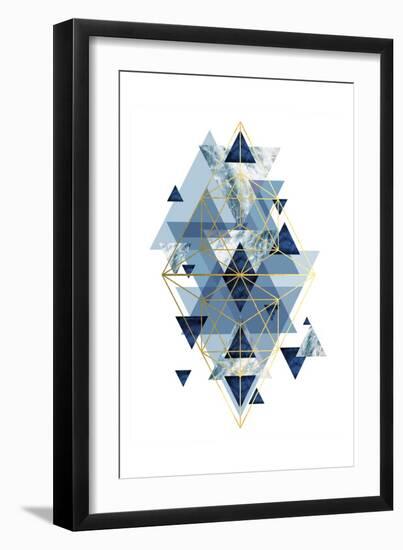 Navy Gold   Geometric-Urban Epiphany-Framed Premium Giclee Print