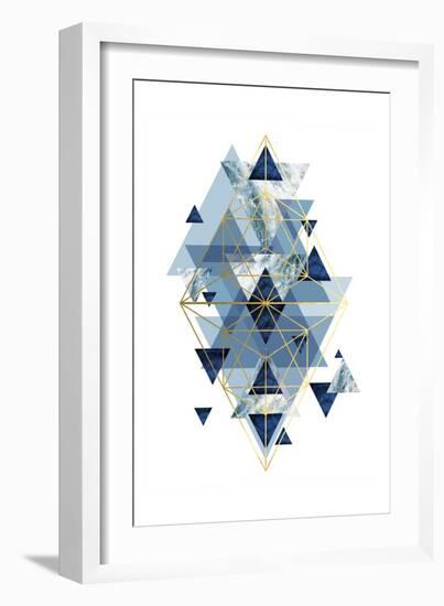 Navy Gold   Geometric-Urban Epiphany-Framed Premium Giclee Print