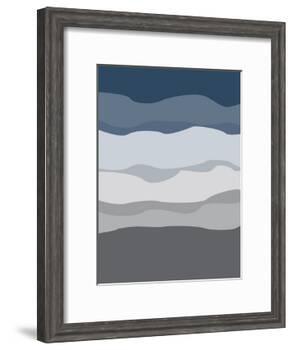 Navy Gray Abstract-Jetty Printables-Framed Art Print