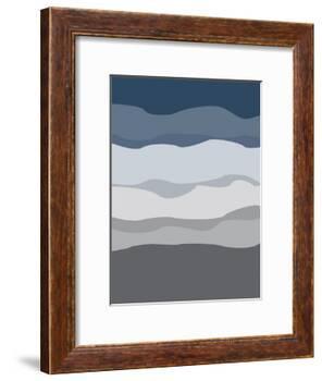 Navy Gray Abstract-Jetty Printables-Framed Art Print