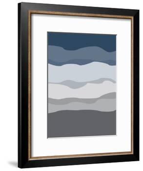 Navy Gray Abstract-Jetty Printables-Framed Art Print