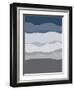 Navy Gray Abstract-Jetty Printables-Framed Art Print