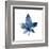 Navy Leaf Print 1-Kimberly Allen-Framed Art Print