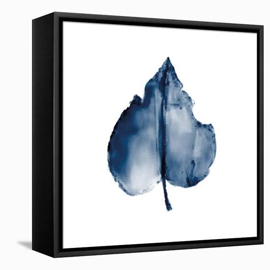 Navy Leaf Print 2-Kimberly Allen-Framed Stretched Canvas