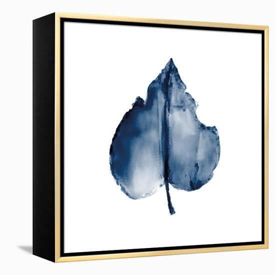 Navy Leaf Print 2-Kimberly Allen-Framed Stretched Canvas