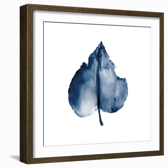 Navy Leaf Print 2-Kimberly Allen-Framed Art Print