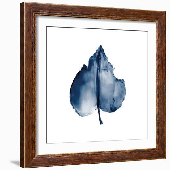 Navy Leaf Print 2-Kimberly Allen-Framed Art Print