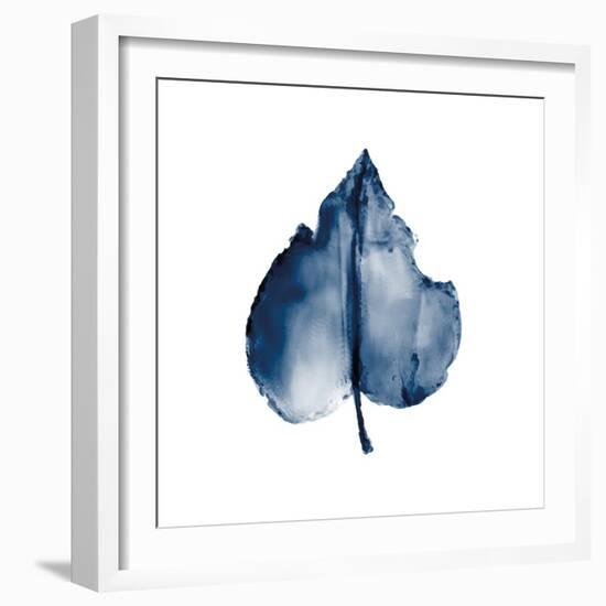 Navy Leaf Print 2-Kimberly Allen-Framed Art Print