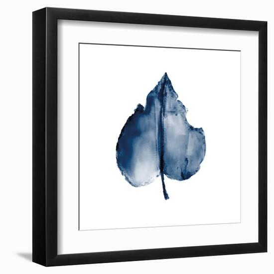 Navy Leaf Print 2-Kimberly Allen-Framed Art Print