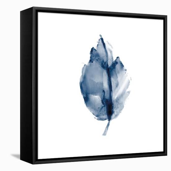 Navy Leaf Print 3-Kimberly Allen-Framed Stretched Canvas