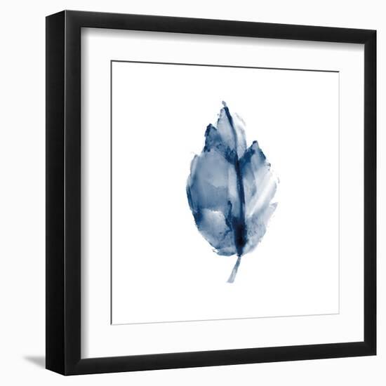 Navy Leaf Print 3-Kimberly Allen-Framed Art Print