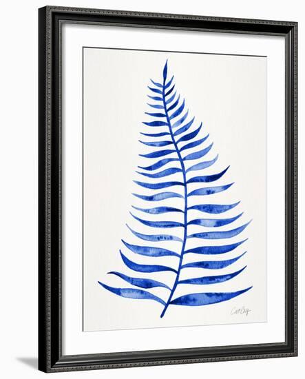 Navy Palm Leaf-Cat Coquillette-Framed Giclee Print