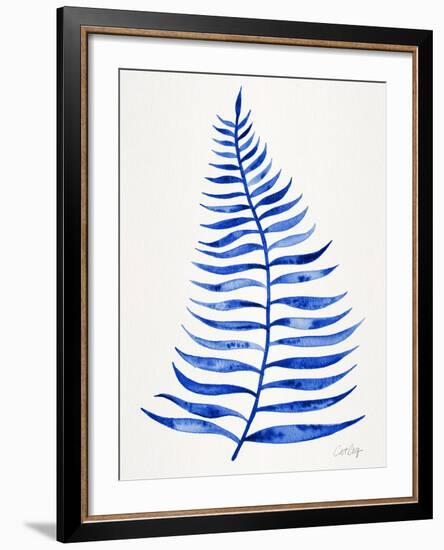 Navy Palm Leaf-Cat Coquillette-Framed Giclee Print