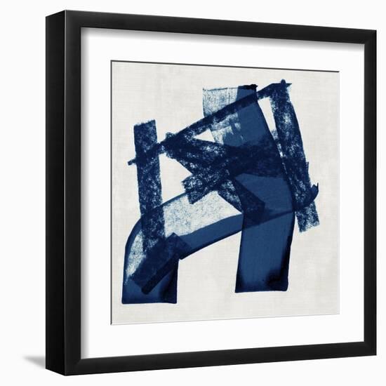 Navy Paths I-null-Framed Art Print