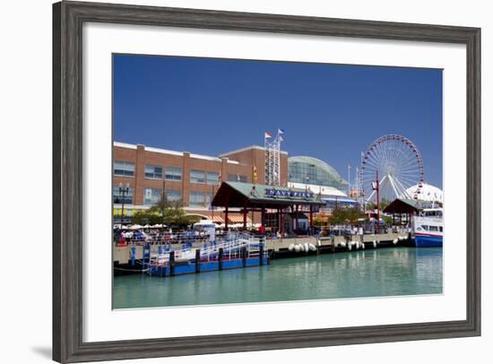 Navy Pier Along the Shores of Lake Michigan, Chicago, Illinois-Cindy Miller Hopkins-Framed Photographic Print