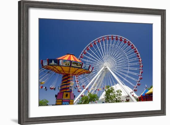 Navy Pier Along the Shores of Lake Michigan, Chicago, Illinois-Cindy Miller Hopkins-Framed Photographic Print