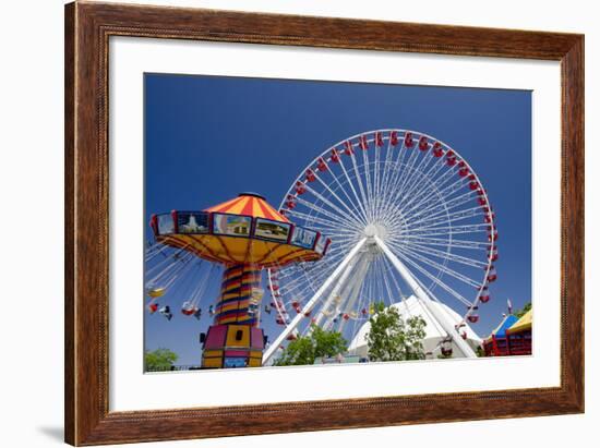 Navy Pier Along the Shores of Lake Michigan, Chicago, Illinois-Cindy Miller Hopkins-Framed Photographic Print