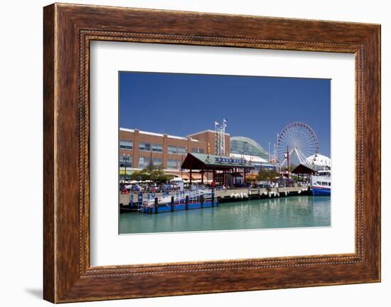 Navy Pier Along the Shores of Lake Michigan, Chicago, Illinois-Cindy Miller Hopkins-Framed Photographic Print