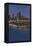 Navy Pier and Chicago Skyline - NO TEXT-Lantern Press-Framed Stretched Canvas