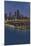 Navy Pier and Chicago Skyline - NO TEXT-Lantern Press-Mounted Art Print