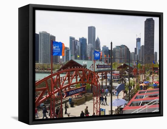 Navy Pier, Chicago Illinois, United States of America, North America-Amanda Hall-Framed Premier Image Canvas