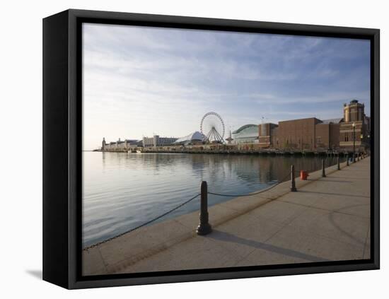 Navy Pier, Lake Michigan, Chicago, Illinois, United States of America, North America-Amanda Hall-Framed Premier Image Canvas