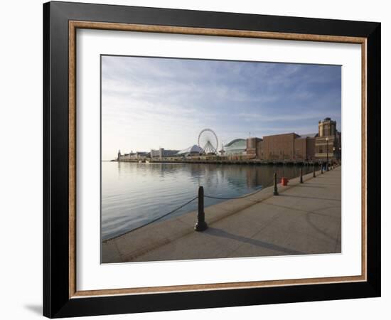 Navy Pier, Lake Michigan, Chicago, Illinois, United States of America, North America-Amanda Hall-Framed Photographic Print