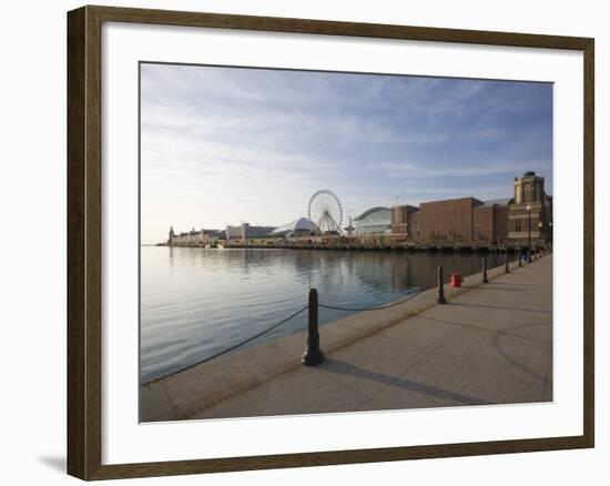 Navy Pier, Lake Michigan, Chicago, Illinois, United States of America, North America-Amanda Hall-Framed Photographic Print