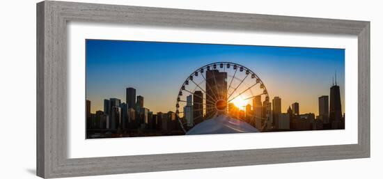 Navy Pier Sundown Chicago-Steve Gadomski-Framed Photographic Print