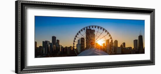 Navy Pier Sundown Chicago-Steve Gadomski-Framed Photographic Print